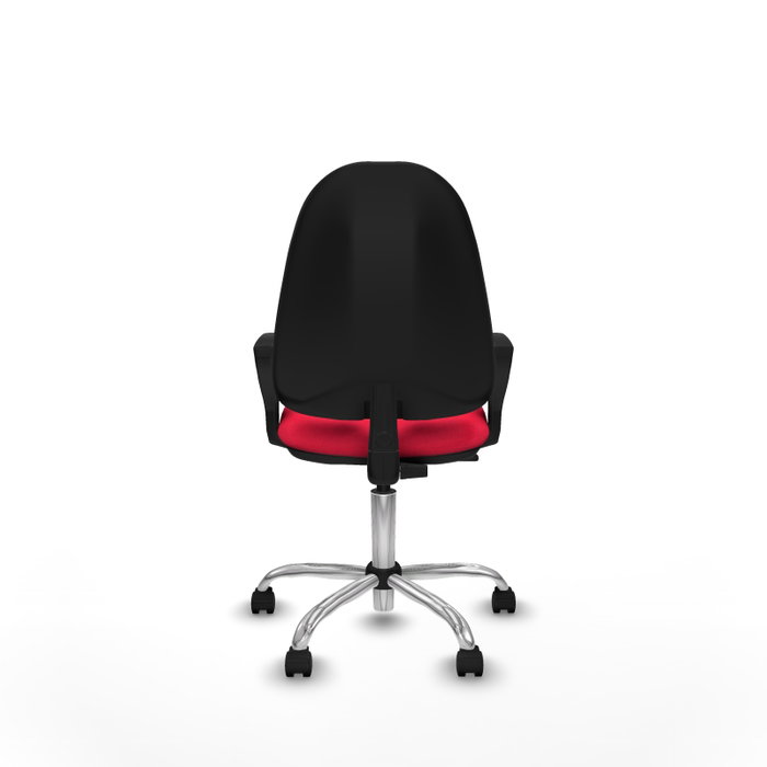 PIQUERAS Y CRESPO Silla de oficina Algarra Roja con Base Cromada
