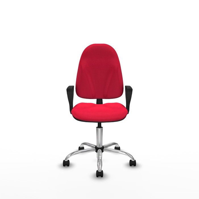 PIQUERAS Y CRESPO Silla de oficina Algarra Roja con Base Cromada