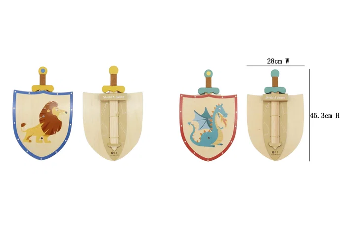 DKD Home Decor Set de 2 Espadas de Madera Multicolor DKD Home Decor Set de 2 Espadas de Madera Multicolor