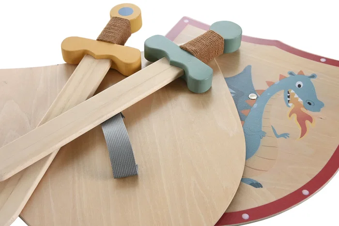 DKD Home Decor Set de 2 Espadas de Madera Multicolor DKD Home Decor Set de 2 Espadas de Madera Multicolor