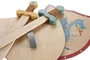 DKD Home Decor Set de 2 Espadas de Madera Multicolor