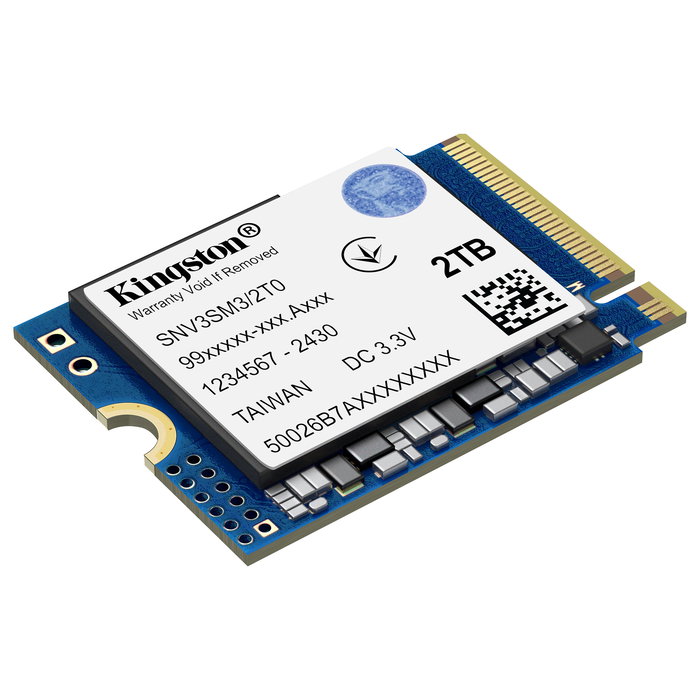 Kingston 2000G NV3 NVMe SSD M.2 2230 de 2 TB - PCIe 4.0 - Lectura 6000 MB/s, Escritura 5000 MB/s - para Portátil o Consola
