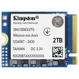 Kingston 2000G NV3 NVMe SSD M.2 2230 de 2 TB - PCIe 4.0 - Lectura 6000 MB/s, Escritura 5000 MB/s - para Portátil o Consola