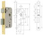 MCM Cerradura de embutir 1508-2-35 con picaporte y llave de borja, acabado latón