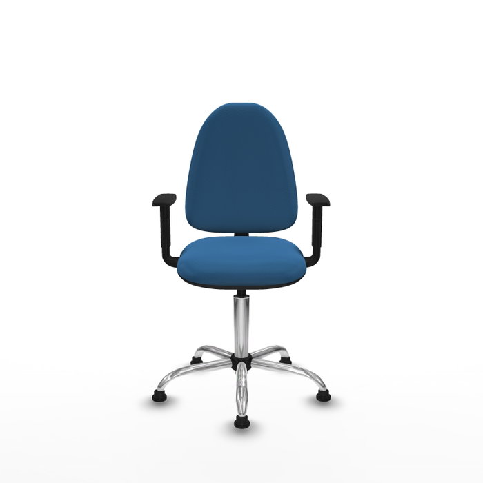 PIQUERAS Y CRESPO Silla de oficina Aýna Azul claro con Base cromada