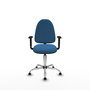 PIQUERAS Y CRESPO Silla de oficina Aýna Azul claro con Base cromada
