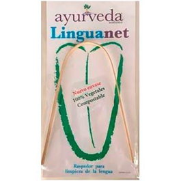 AYURVEDA AUTENTICO Linguanet De Acero Bambu Limpiador De Lengua Higiene Bucal