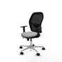 PIQUERAS Y CRESPO Silla de oficina Jorquera con mecanismo Sincro/Traslack Gris claro y Negro