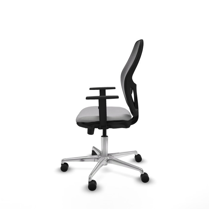 PIQUERAS Y CRESPO Silla de oficina Jorquera con mecanismo Sincro/Traslack Gris claro y Negro