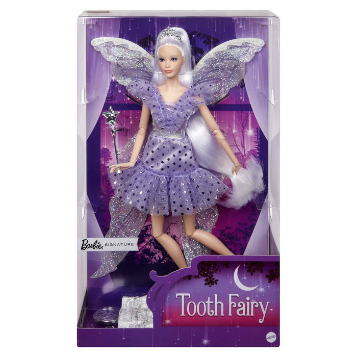 Mattel Barbie Signature Tooth Fairy HBY16 Muñeca Coleccionable para Niños y Niñas