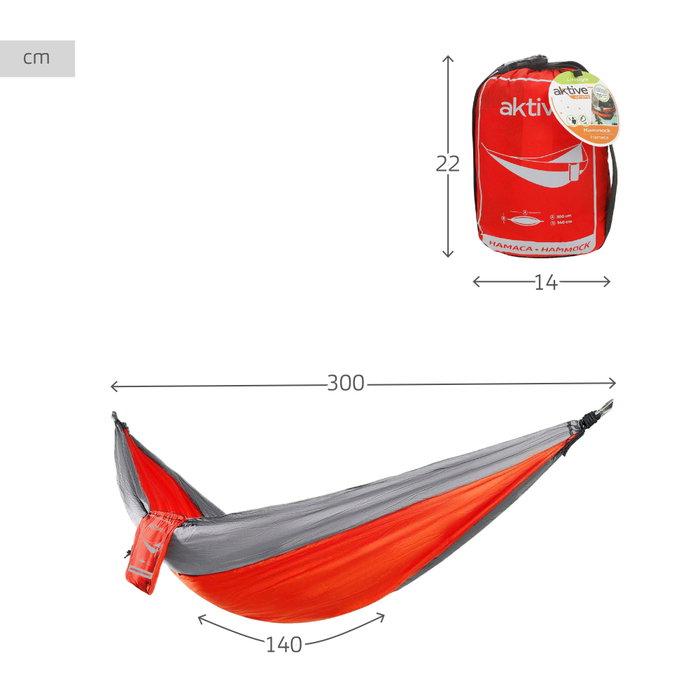 Aktive Hamaca colgante camping ultraligera con accesorios de montaje