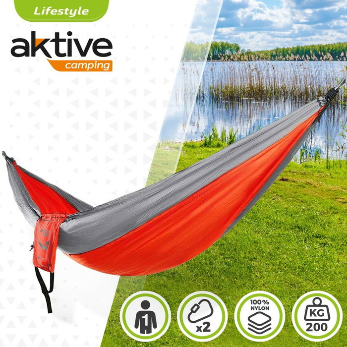 Aktive Hamaca colgante camping ultraligera con accesorios de montaje