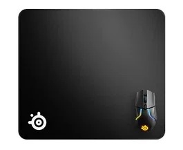 SteelSeries QcK Edge Large - Alfombrilla de ratón Gaming Tela, Bordes Rematados, Negro, 450x400mm (63823)