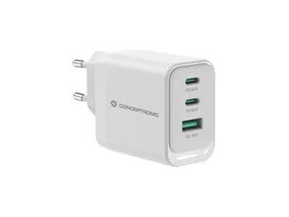 Conceptronic ALTHEA21W65 Cargador de pared 65W 2x USB-C 1x USB-A Blanco