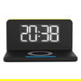 Terratec ChargeAir Reloj Despertador Digital con Puerto de Carga USB, Retroiluminación, Negro/Amarillo, 140x75x100 mm