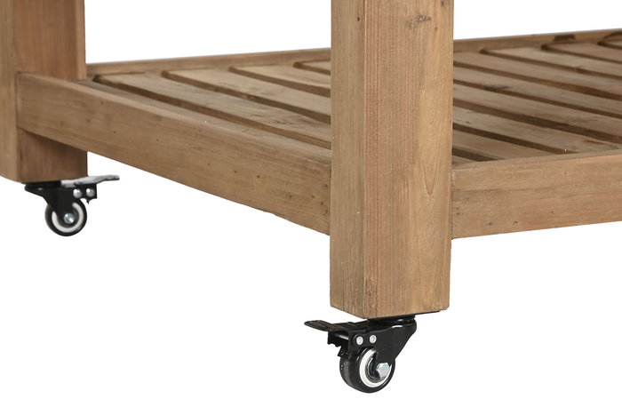 DKD Home Decor Isla Cocina Cottage Natural Negro Abeto Piedra sinterizada 75 x 96 x 142 cm