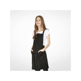 Bifull Delantal Negro Decorado Motivo Rugoso AF05B
