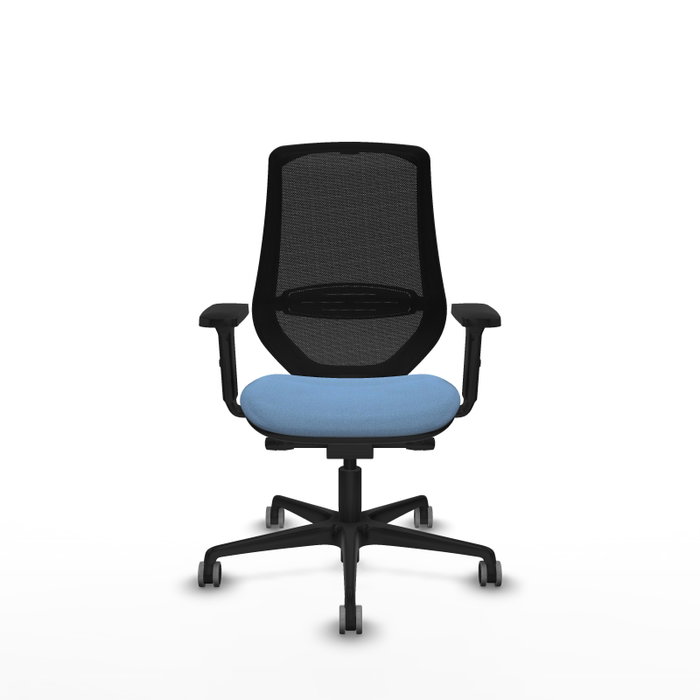 PIQUERAS Y CRESPO Silla de oficina Mardos con mecanismo Sincro/Traslack, Azul cielo