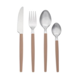 Set 16 Cubiertos Acero Inox y Mango Pp Vita Natura Quid 18-0-1,5 mm