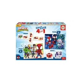 Educa Superpack Spidey & His Amazing Friends: 2 Juegos Educativos Básicos y 2 Rompecabezas para +3 Años