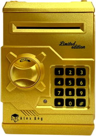 Roymart Hucha Caja Fuerte Especial Limited Edition Gold Glitter 18x13x12 cm