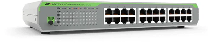 Allied Telesis Switch FS710/24 No Administrado Fast Ethernet 10/100 24 Puertos, Color Gris, Montaje Rack/Pared