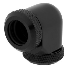 Corsair Hydro X Series XF Hardline Adapter 90 Degree 12mm AD to 12mm AD Black Pack de 2