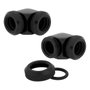Corsair Hydro X Series XF Hardline Adapter 90 Degree 12mm AD to 12mm AD Black Pack de 2