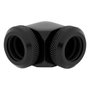 Corsair Hydro X Series XF Hardline Adapter 90 Degree 12mm AD to 12mm AD Black Pack de 2