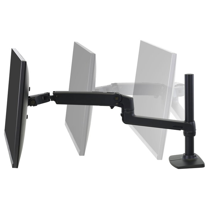 Ergotron LX Monitor Arm de Mesa con Poste Alto, Negro, para Pantallas de hasta 34" (86,4 cm)