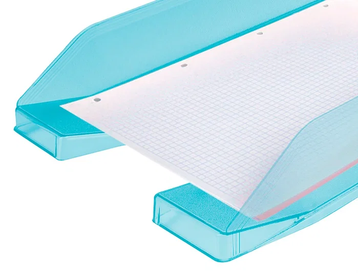 Q-connect Bandeja de Sobremesa de Plástico, Color Turquesa Transparente y Azul, Dimensiones 240x70x340 mm (370x270x210 mm) Q-connect Bandeja de Sobremesa de Plástico, Color Turquesa Transparente y Azul, Dimensiones 240x70x340 mm (370x270x210 mm)
