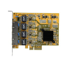 StarTech Tarjeta Adaptador de Red PCI Express 4 Puertos RJ45 Gigabit Ethernet 1000Base-T para Servidores y Estaciones de Trabajo
