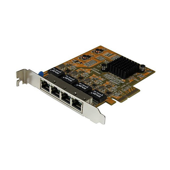 StarTech.com Tarjeta de Red PCI Express Gigabit con 4 Puertos RJ45