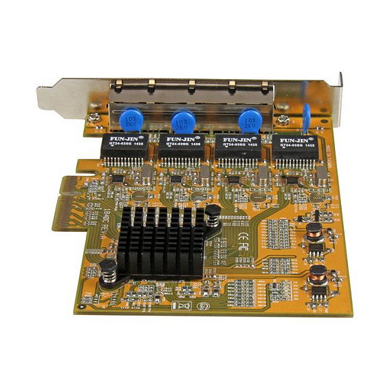StarTech.com Tarjeta de Red PCI Express Gigabit con 4 Puertos RJ45