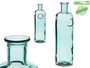 Botella Decorativa Vidrio Stamp 45 cm Transparente Cristal Reciclado Giftdecor 14x44x13 cm (Set de 4)