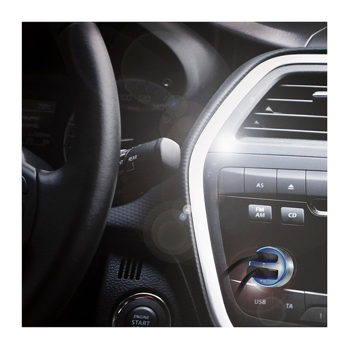 LogiLink PA0252 Cargador USB Coche 36W 2 Puertos (USB-C PD + USB-A QC 3.0) para Encendedor 12V/24V, Gris