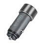 LogiLink PA0252 Cargador USB Coche 36W 2 Puertos (USB-C PD + USB-A QC 3.0) para Encendedor 12V/24V, Gris