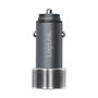 LogiLink PA0252 Cargador USB Coche 36W 2 Puertos (USB-C PD + USB-A QC 3.0) para Encendedor 12V/24V, Gris