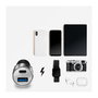 LogiLink PA0252 Cargador USB Coche 36W 2 Puertos (USB-C PD + USB-A QC 3.0) para Encendedor 12V/24V, Gris