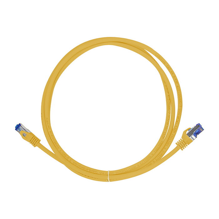LogiLink Patch cable Cat.6A S/FTP Ultraflex certificado GHMT, amarillo, 0.25m