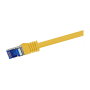 LogiLink Patch cable Cat.6A S/FTP Ultraflex certificado GHMT, amarillo, 0.25m