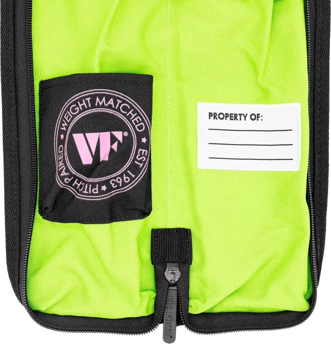 Vic Firth Funda Baquetas Vf Essential Neon - Espacio para 4-5 pares, bolsillo interior, se cuelga de timbal