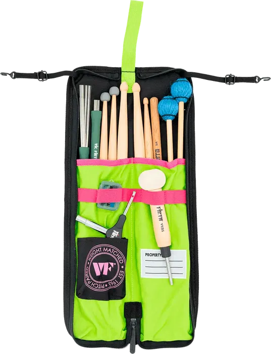 Vic Firth Funda Baquetas Vf Essential Neon - Espacio para 4-5 pares, bolsillo interior, se cuelga de timbal