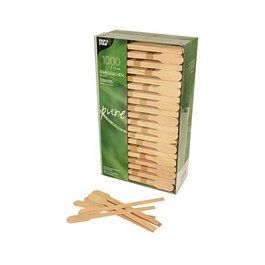 PAPSTAR Palillos de agitación desechables de madera, 1000 unidades