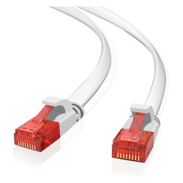 Helos Patchkabel Cat.6 Ultraflach U/UTP AWG 32 Blanco 7,5m