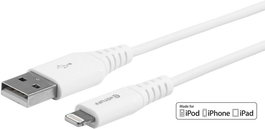 eSTUFF Cable de Carga y Sincronización Lightning MFI C89 0.15 m Blanco - Refuerzo con Kevlar, 50.000 Flexiones, Chipset Apple Certificado