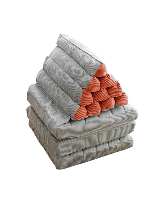 Atelier Del Sofa Katlanan Cojín de Terciopelo Azul, Suave y Elegante, Ideal para Sofá o Cama, 55x55x60 cm