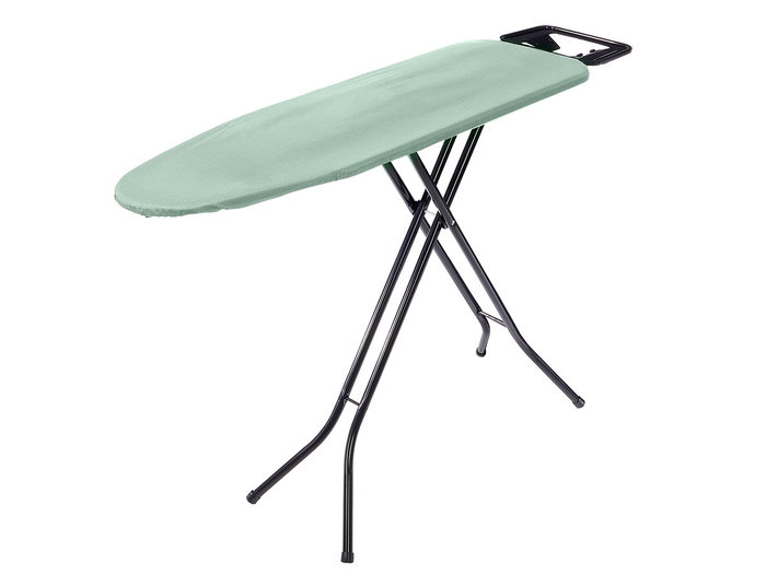 Kipit Tabla de Planchar Verde, Superficie de Planchado 131x33 cm, 5x35x1.5 cm (Alto/Largo/Ancho), Metal, Tela y Plástico (Set de 4)