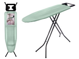 Kipit Tabla de Planchar Verde, Superficie de Planchado 131x33 cm, 5x35x1.5 cm (Alto/Largo/Ancho), Metal, Tela y Plástico (Set de 4)