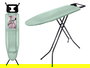 Kipit Tabla de Planchar Verde, Superficie de Planchado 131x33 cm, 5x35x1.5 cm (Alto/Largo/Ancho), Metal, Tela y Plástico (Set de 4)